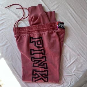 Pink by Victoria’s Secret pink joggers, like new.  Size small